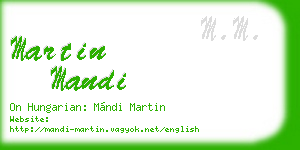 martin mandi business card